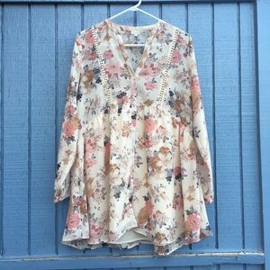 Floral Peasant Dress